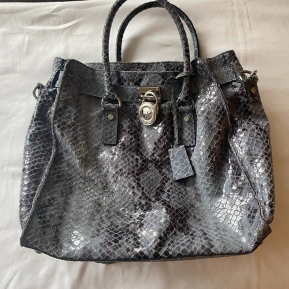 Michael Kors Hamilton Snake Purse - Picture 1 of 6